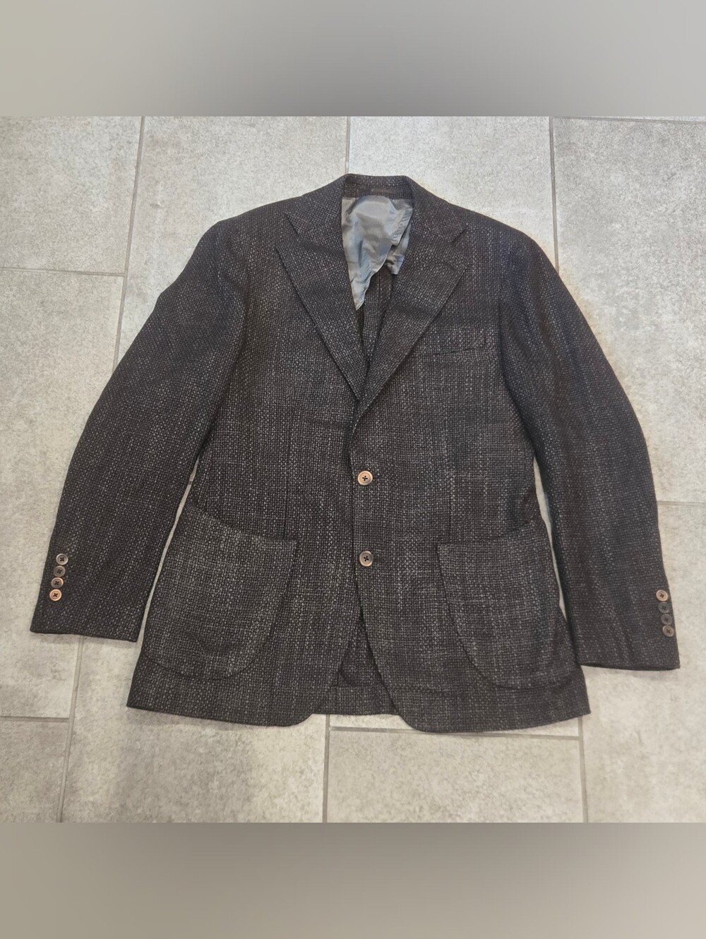 Thom Sweeney Slim Fit Basketweave Wool Blazer Sz 48